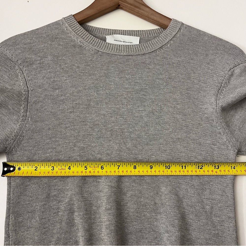 Alexandra Golovanoff light grey Cotton sweater crewneck S - Picture 6 of 7